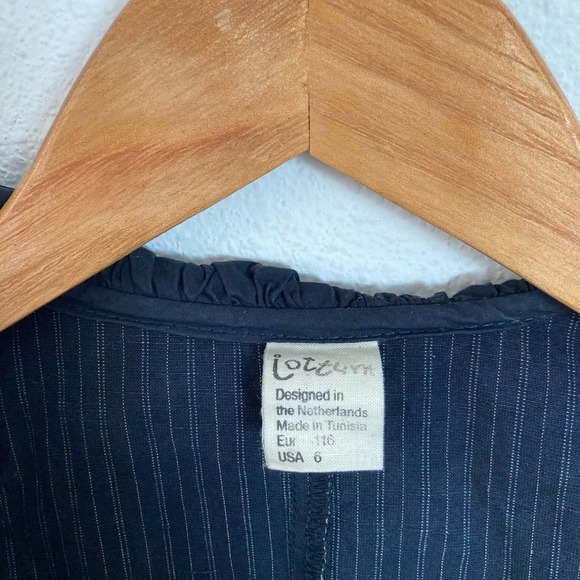 Jottum Dutch Girls Black Ruffle Side Button Jacket // Size US‎ 6 EU 116 - Picture 2 of 9